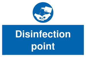 Disinfection point sign 