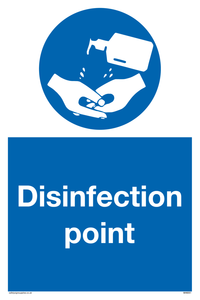 Disinfection point sign 