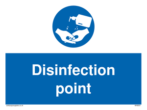 Disinfection point sign 