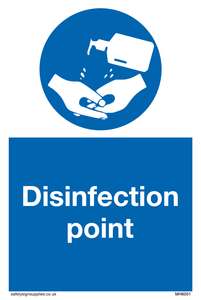 Disinfection point sign 