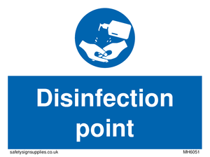 Disinfection point sign 