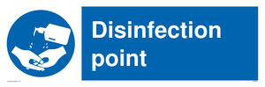 Disinfection point sign 
