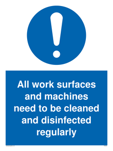 All work surfaces and machines