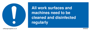 All work surfaces and machines