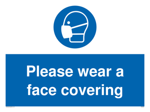 Please wear a face covering