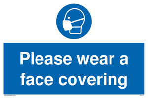 Please wear a face covering