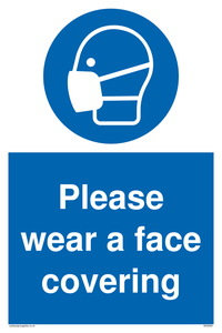 Please wear a face covering