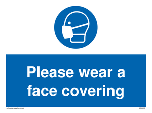 Please wear a face covering