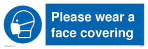 Please wear a face covering sign 