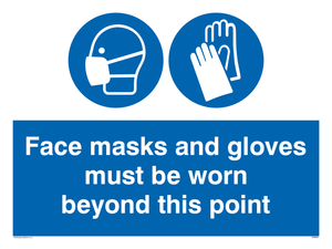 Face masks and gloves must be worn 