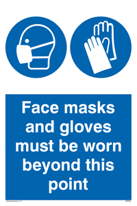 Face masks and gloves must be worn 