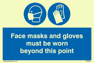 Face masks and gloves must be worn 