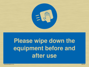 Please wipe down the equipment before and after use