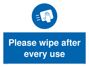 Please wipe after every use