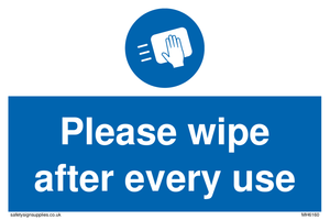 Please wipe after every use