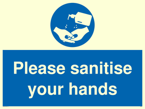 Please sanitise your hands