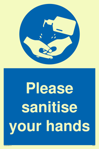 Please sanitise your hands