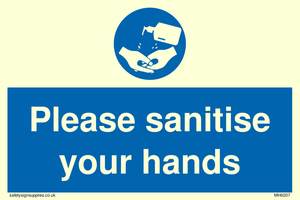 Please sanitise your hands