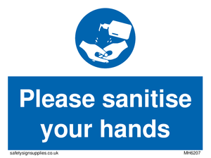 Please sanitise your hands