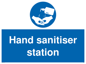 Hand sanitiser station sign 
