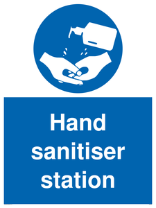 Hand sanitiser station sign 