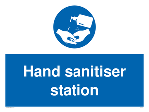 Hand sanitiser station sign 