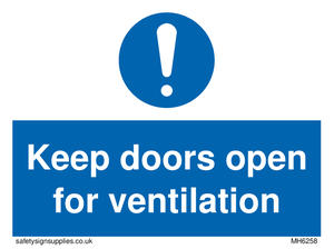 Keep doors open for ventilation