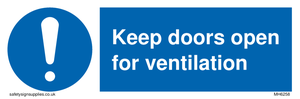 Keep doors open for ventilation