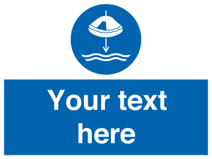 Custom Lower liferaft to the water in launch sequence