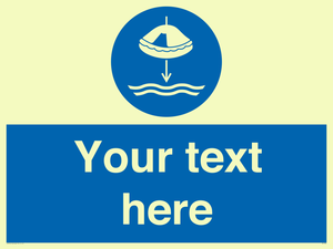 Custom Lower liferaft to the water in launch sequence