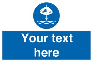 Custom Lower liferaft to the water in launch sequence