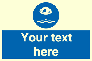 Custom Lower liferaft to the water in launch sequence