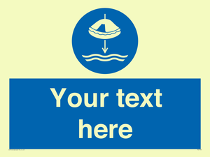 Custom Lower liferaft to the water in launch sequence