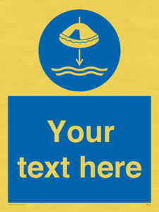 Custom Lower liferaft to the water in launch sequence