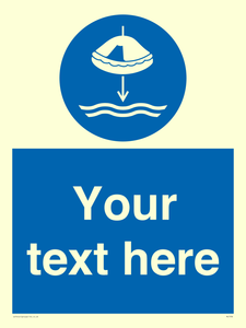 Custom Lower liferaft to the water in launch sequence