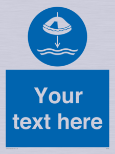 Custom Lower liferaft to the water in launch sequence