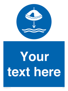 Custom Lower liferaft to the water in launch sequence