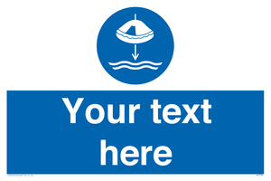 Custom Lower liferaft to the water in launch sequence