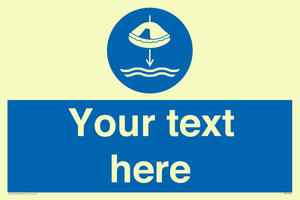 Custom Lower liferaft to the water in launch sequence