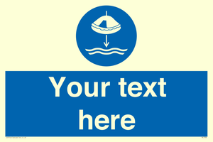 Custom Lower liferaft to the water in launch sequence