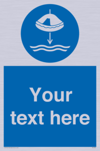 Custom Lower liferaft to the water in launch sequence