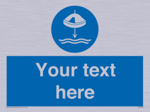 Custom Lower liferaft to the water in launch sequence