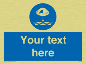 Custom Lower liferaft to the water in launch sequence