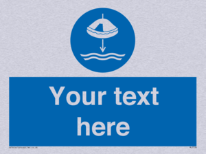 Custom Lower liferaft to the water in launch sequence