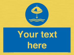 Custom Lower liferaft to the water in launch sequence