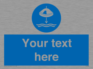 Custom Lower liferaft to the water in launch sequence