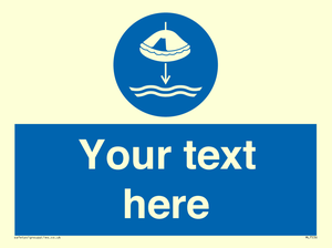 Custom Lower liferaft to the water in launch sequence