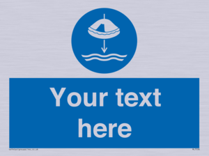 Custom Lower liferaft to the water in launch sequence