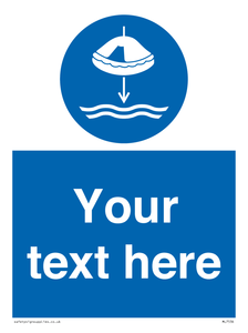 Custom Lower liferaft to the water in launch sequence