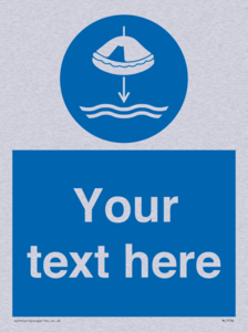 Custom Lower liferaft to the water in launch sequence